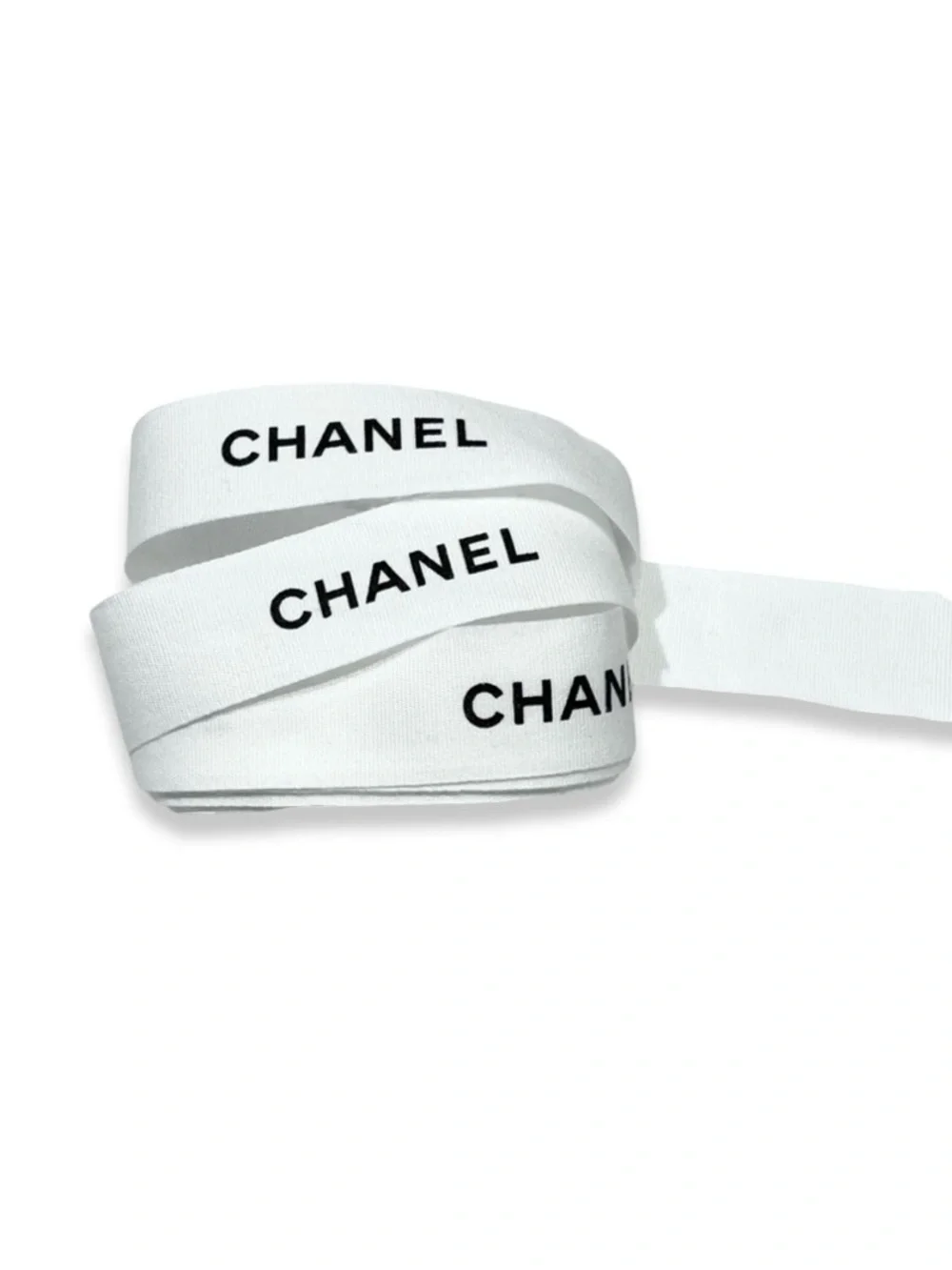 Authentic Chanel Classic Logo Black and White Wrapping Ribbon DIY-over 10 feet